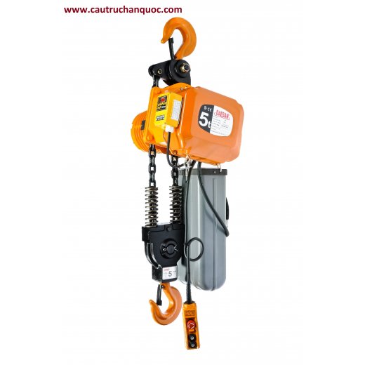 Palang xích điện Hàn Quốc 5 tấn móc treo cố định Palang xích điện Hàn Quốc 5 tấn móc treo cố định
