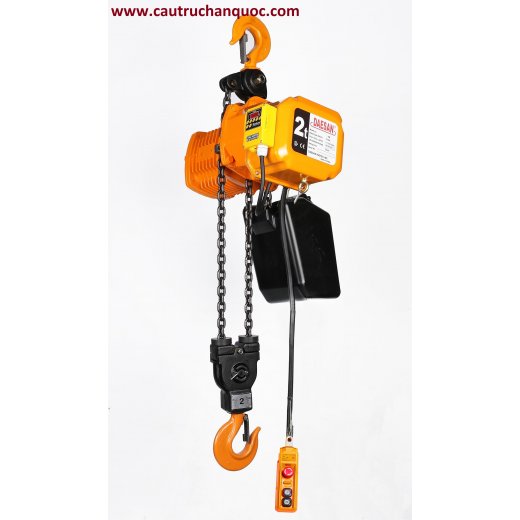Palang xích điện Hàn Quốc 2 tấn móc treo cố định